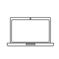 laptop computer portable device icon vector