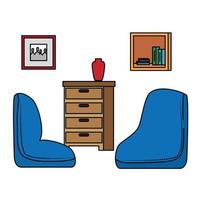 home living room place scene vector