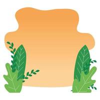 leafs garden landscape scene icon vector