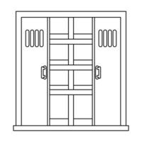 office files shelving isolated icon vector