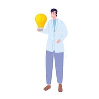 man with light bulb vector