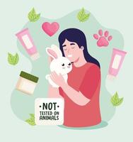 Cruelty free girl vector