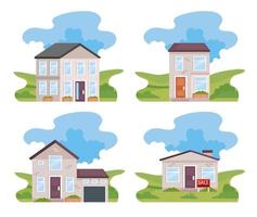 Houses icon collection vector