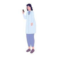 woman with smartphone vector