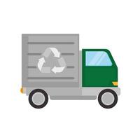Recycle truck icon vector