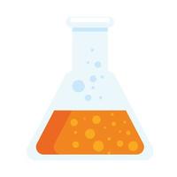 Laboratory orange flask vector