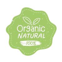 Organic natural seal stamp vector