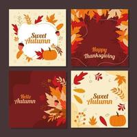 Greeting Card Autumn Collection vector