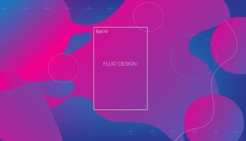 Wavy geometric background. Trendy gradient shapes composition. Eps10 vector. - Vector