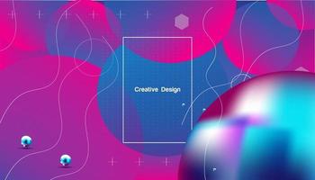 Wavy geometric background. Trendy gradient shapes composition. Eps10 vector. - Vector