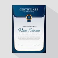 Creative certificate design template vector