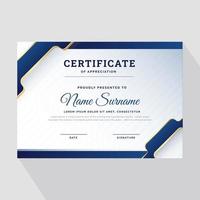 Creative certificate design template vector