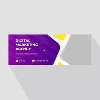 Digital marketing cover banner template vector