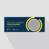 Digital marketign cover banner template vector