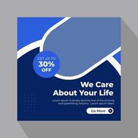 Dental care social media banner vector