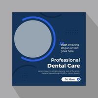 banner de redes sociales de cuidado dental vector