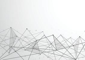 Abstract connecting dots and lines. Connection science background. Vector illustration