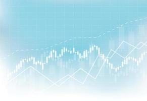 Business candle stick graph chart of stock market investment trading on white background design. Bullish point, Trend of graph. Vector illustration