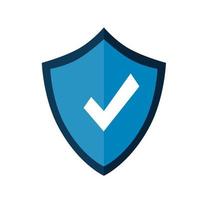 escudo con marca de verificación vector