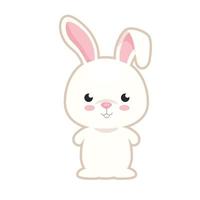 Cute rabbit cartoon vector