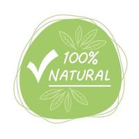 100 percent natural label vector