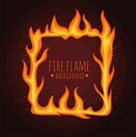 flame lettering in square