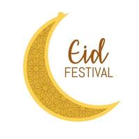 festival de eid luna vector