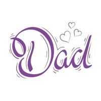 dad word lettering vector