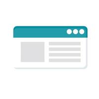 webpage template icon vector