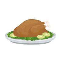 turkey with lemon vector