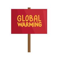 bandera del calentamiento global vector