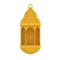 golden lantern decorative vector