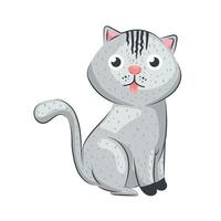 cute cat gray vector