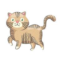 lindo gato atigrado vector