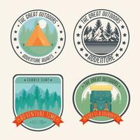 camping four patches vector