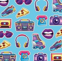 retro patches pattern vector