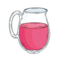 juice pink jar vector