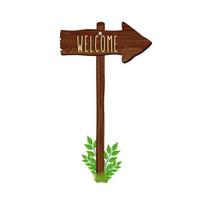 welcome wood signal vector