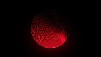 orbe de treillis métallique futuriste rouge brillant video
