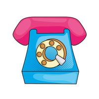 icono de telefono retro vector