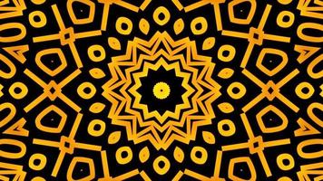 Looping Symmetrical Gold Kaleidoscope