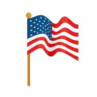 usa flag waving vector