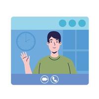 man in webpage vector