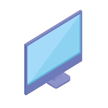pantalla de computadora de escritorio vector