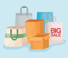 bags and boxes vector