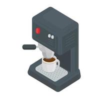 icono aislado de la máquina cafetera vector