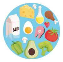 healthy food pattern vector