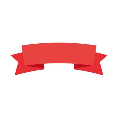 ribbon tape frame red icon