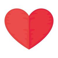 red heart love symbol icon vector