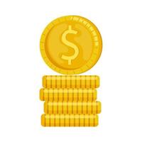 coins cash dollars money isolated icon vector